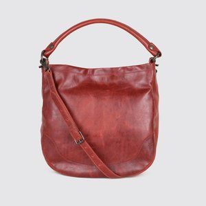 FRYE Melissa Hobo Leather Handbag, Red Clay